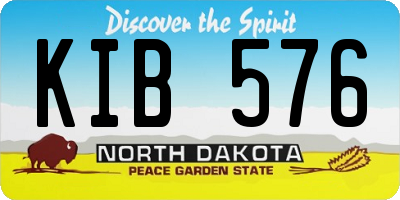 ND license plate KIB576