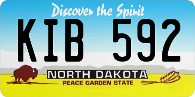 ND license plate KIB592