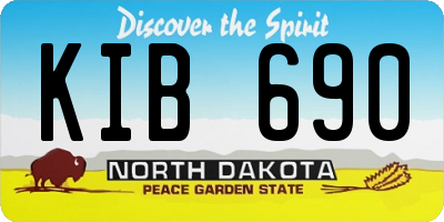 ND license plate KIB690