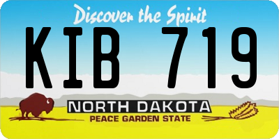 ND license plate KIB719