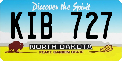 ND license plate KIB727