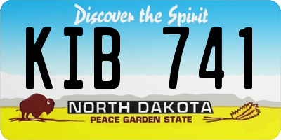 ND license plate KIB741