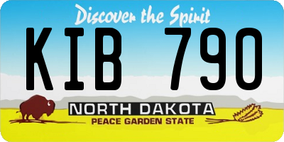 ND license plate KIB790