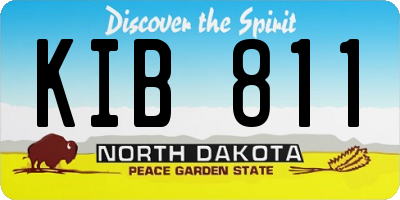 ND license plate KIB811