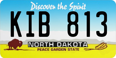 ND license plate KIB813