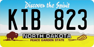 ND license plate KIB823
