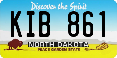 ND license plate KIB861