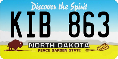 ND license plate KIB863