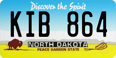 ND license plate KIB864