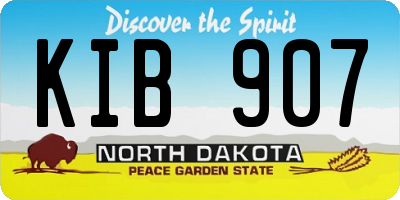 ND license plate KIB907