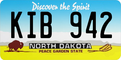 ND license plate KIB942