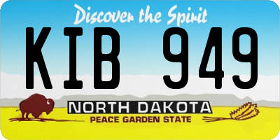 ND license plate KIB949