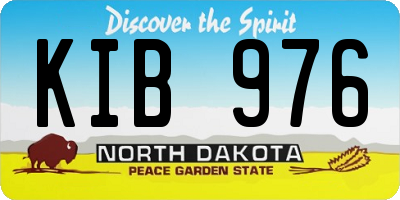 ND license plate KIB976