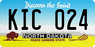 ND license plate KIC024