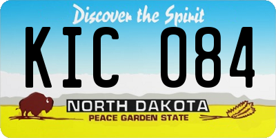 ND license plate KIC084
