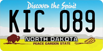 ND license plate KIC089