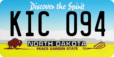 ND license plate KIC094