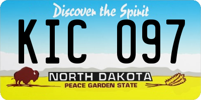 ND license plate KIC097