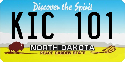 ND license plate KIC101
