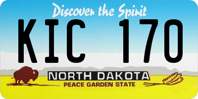 ND license plate KIC170