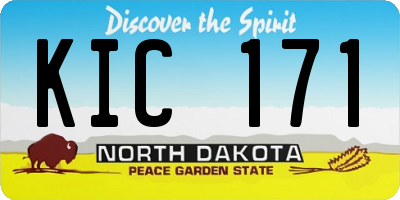 ND license plate KIC171