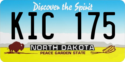 ND license plate KIC175