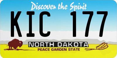 ND license plate KIC177
