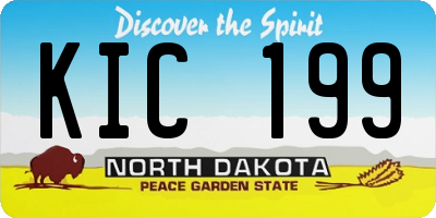 ND license plate KIC199