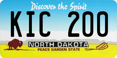 ND license plate KIC200