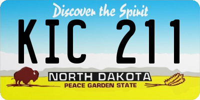 ND license plate KIC211