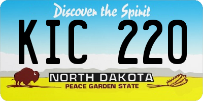 ND license plate KIC220