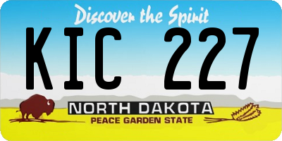 ND license plate KIC227