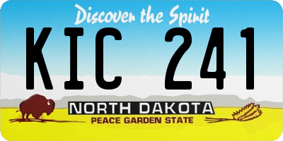ND license plate KIC241