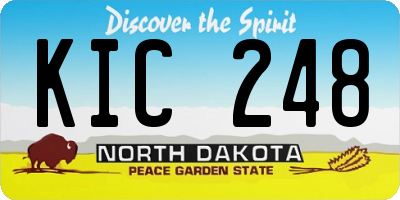 ND license plate KIC248