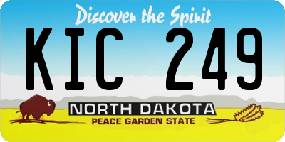ND license plate KIC249