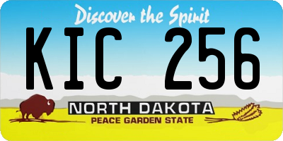 ND license plate KIC256