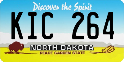 ND license plate KIC264