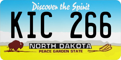 ND license plate KIC266