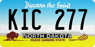 ND license plate KIC277