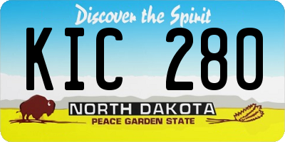 ND license plate KIC280