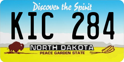 ND license plate KIC284