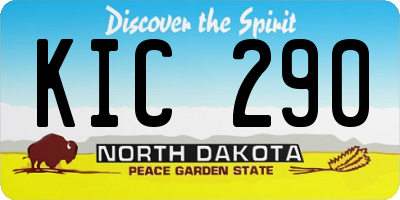ND license plate KIC290