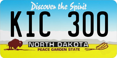 ND license plate KIC300