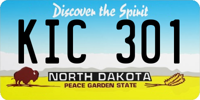 ND license plate KIC301