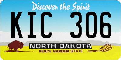 ND license plate KIC306