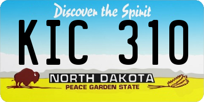 ND license plate KIC310