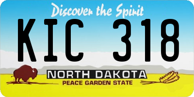 ND license plate KIC318
