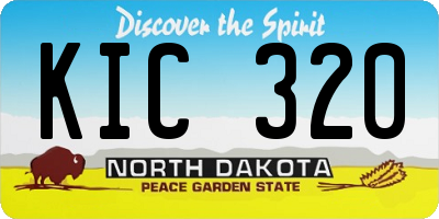 ND license plate KIC320