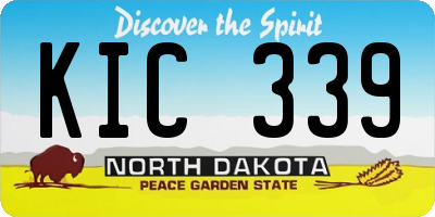 ND license plate KIC339