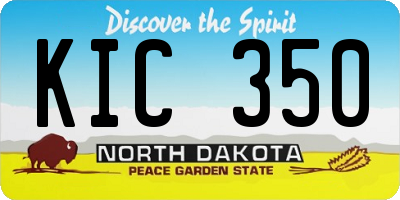 ND license plate KIC350